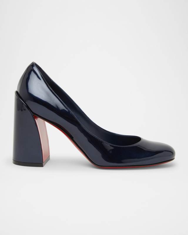 Miss Sabina Patent Red Sole Pumps